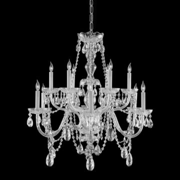 Traditional Crystal 12 Light Chandelier in Polished Chrome by Crystorama