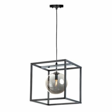 Fluid LED Pendant in Black   Polished Chrome by Maxim