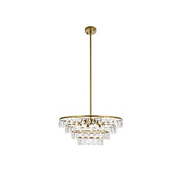 Ella 6-Light Pendant in Brass