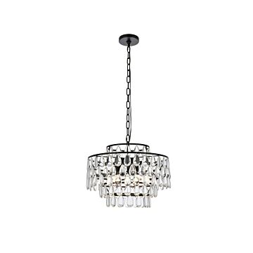 Mila 5-Light Pendant in Black