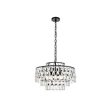 Mila 5-Light Pendant in Black