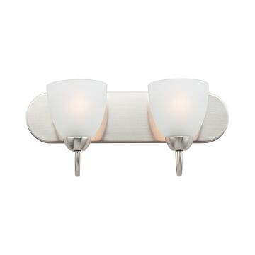 Axis Two Light Bath Vanity in Satin Nickel by Maxim