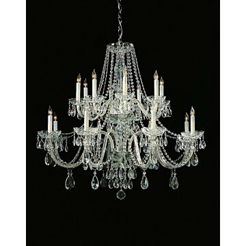 Traditional Crystal 16 Light Chandelier in Polished Chrome by Crystorama