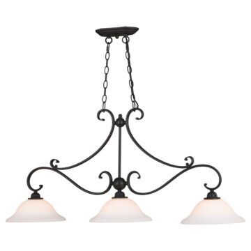 Monrovia 3-Light Linear Chandelier in Oil Rubbed Bronze