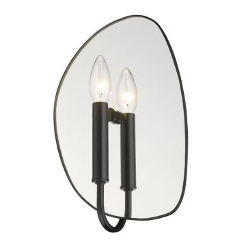 Tessa One Light Wall Sconce in Matte Black by Golden