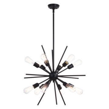 Estelle 12-Light Pendant in Matte Black