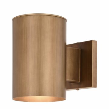 Chiasso 1-Light Outdoor Wall Mount in Warm Brass