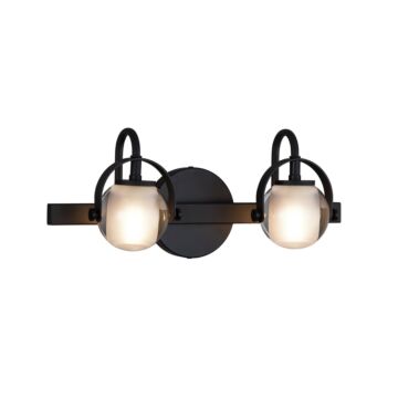 Fusion 2-Light Bath Bar in Black