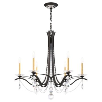 Vesca Six Light Chandelier in Black by Schonbek