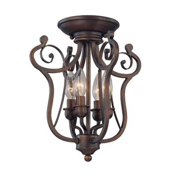 Millennium Chateau 4 Light Semi Flush Ceiling Light in Rubbed Bronze