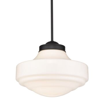 Ingalls One Light Pendant in Matte Black by Golden