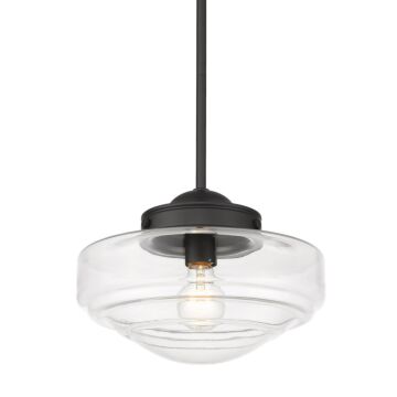 Ingalls One Light Pendant in Matte Black by Golden