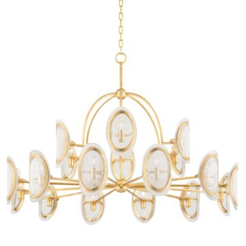 Danes  Chandelier in Vintage Gold Leaf by Hudson Valley