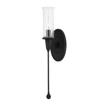 Chisel One Light Wall Sconce in Black Iron by Hudson Valley