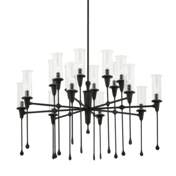 Chisel  Chandelier in Black Iron by Hudson Valley