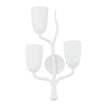 Vine Wall Sconce in White Plaster by Hudson Valley