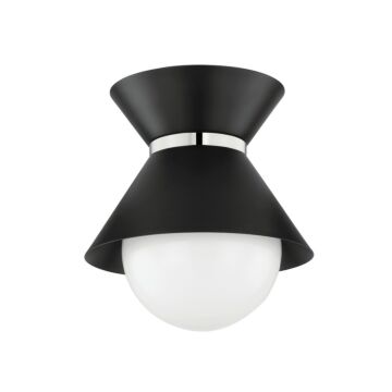 Scout Flush Mount in Soft Black Polished Nickel by Troy Lighting