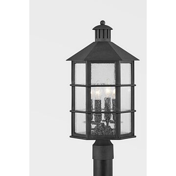 Lake County Four Light Outdoor Post in French Iron by Troy Lighting