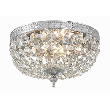 Ceiling Mount Two Light Flush Mount in Polished Chrome by Crystorama