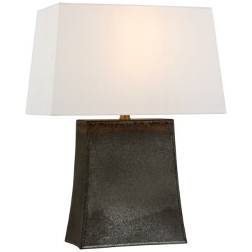 Lucera LED Table Lamp in Stained Black Metallic by Visual Comfort Signature