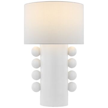 Tiglia LED Table Lamp in Plaster White by Visual Comfort Signature