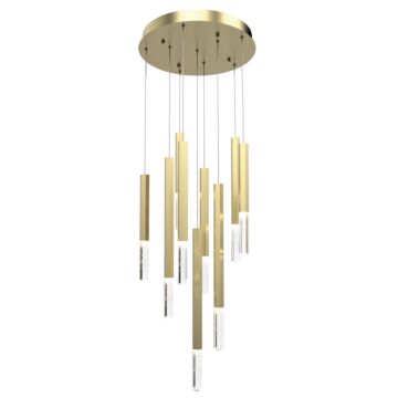 Diaphane LED Pendant in Gold by ET2