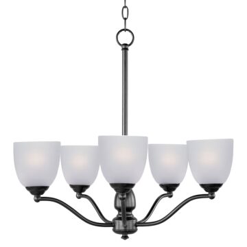 Stefan Five Light Chandelier in Black by Maxim