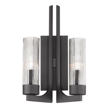 Delos Two Light Wall Sconce in Anthracite by Maxim