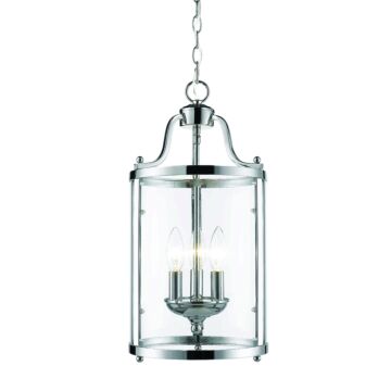 Payton CH Three Light Pendant in Chrome by Golden