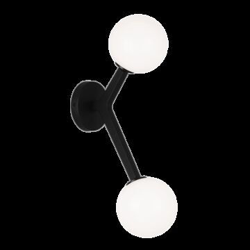 Rami Two Light Wall Sconce in Black by Matteo Lighting