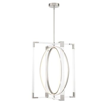 Double Take LED Pendant in Brushed Nickel by George Kovacs
