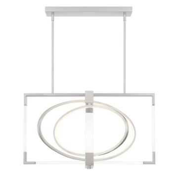 Double Take LED Pendant in Brushed Nickel by George Kovacs
