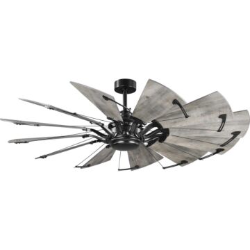 Springer 60" Hanging Ceiling Fan in Matte Black