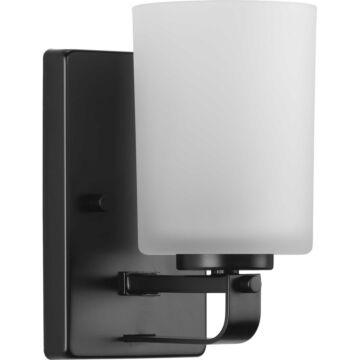 League 1-Light Bathroom Vanity Light Bracket in Matte Black
