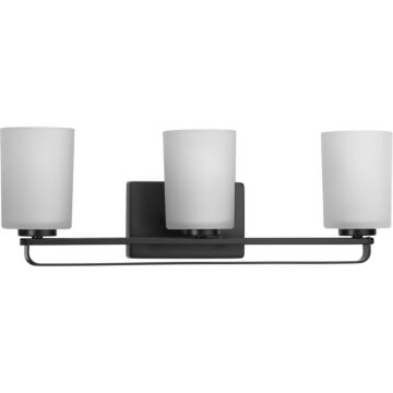League 3-Light Bathroom Vanity Light Bracket in Matte Black