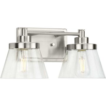 Hinton 2-Light Bathroom Vanity Light Bracket in Brushed Nickel