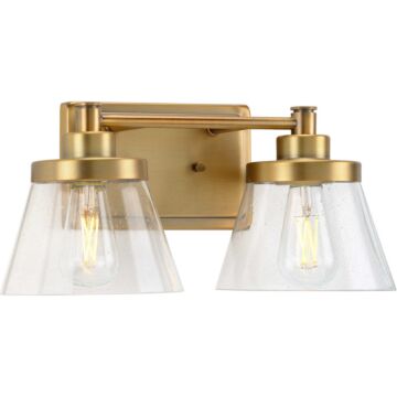 Hinton 2-Light Bathroom Vanity Light Bracket in Vintage Brass