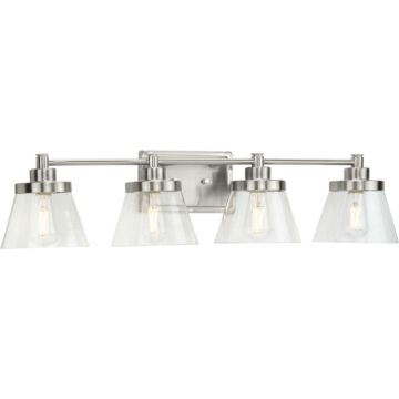 Hinton 4-Light Bathroom Vanity Light Bracket in Brushed Nickel
