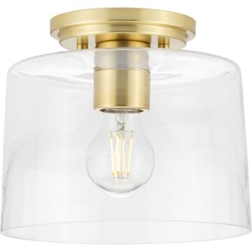 Adley 1-Light Flush Mount in Satin Brass