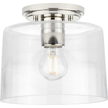 Adley 1-Light Flush Mount in Polished Nickel