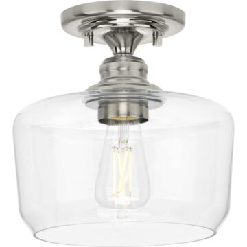 Aiken 1-Light Flush Mount in Brushed Nickel