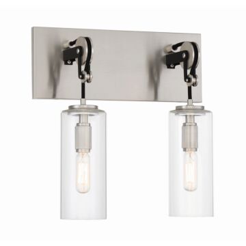 Pullman Junction  Bathroom Vanity Light in Coal With Brushed Nickel by Minka-Lavery