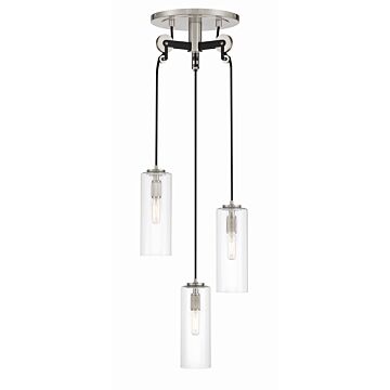Pullman Junction  Pendant in Coal With Brushed Nickel by Minka-Lavery