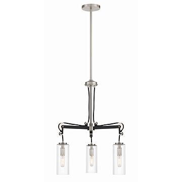 Pullman Junction  Chandelier in Coal With Brushed Nickel by Minka-Lavery