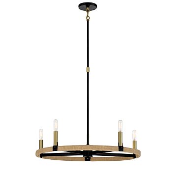 Windward Passage  Chandelier in Coal And Soft Brass by Minka-Lavery