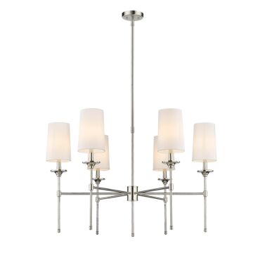 Emily  Chandelier in Polished Nickel by Z-Lite