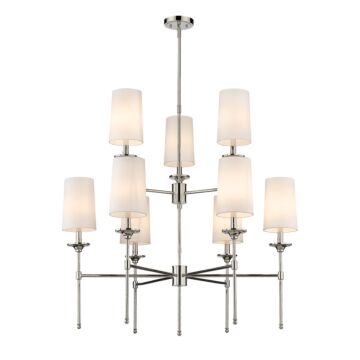 Emily  Chandelier in Polished Nickel by Z-Lite