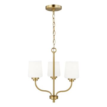 Windom Chandelier in Satin Brass by Generation Lighting