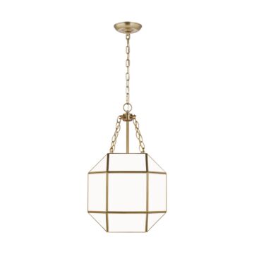 Morrison Three Light Lantern in Satin Brass by Visual Comfort Studio