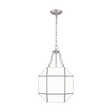 Morrison Three Light Lantern in Brushed Nickel by Visual Comfort Studio